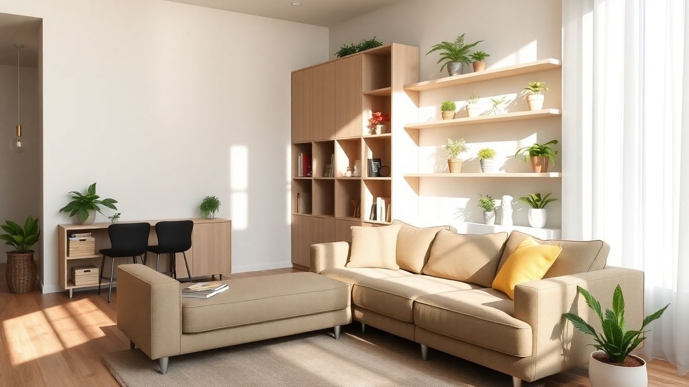 Amenajare spațiu mic cu mobilier multifuncțional