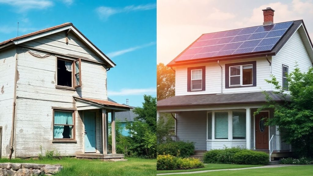 Casă veche transformată în eficientă energetic